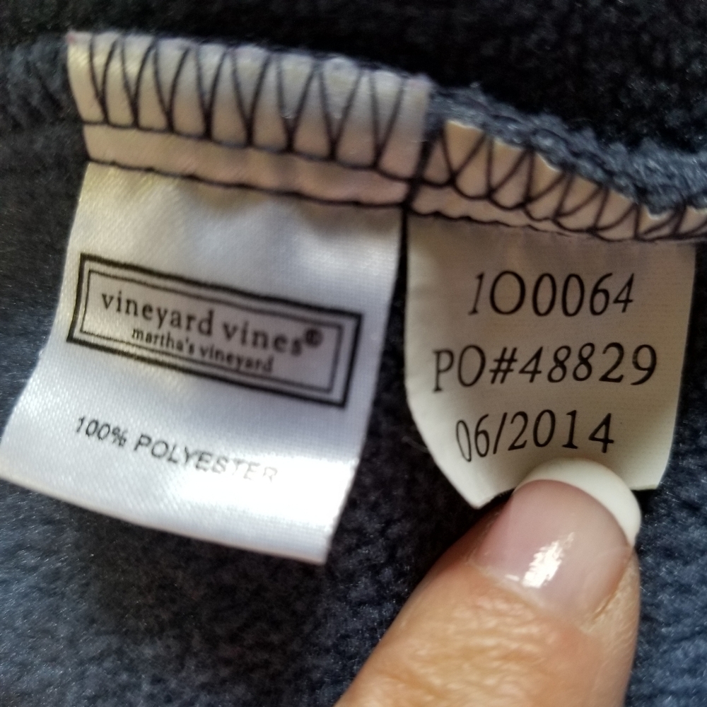 Vineyard Vines Mens Shep Fleece Vest Blue Green Preppy - Picture 10 of 16